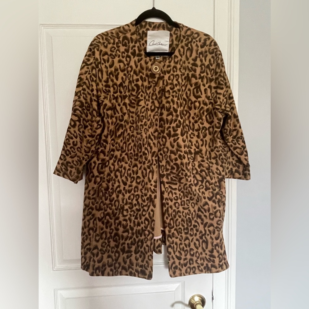 CAbi 990 Estate Leopard Print Jacket Like New